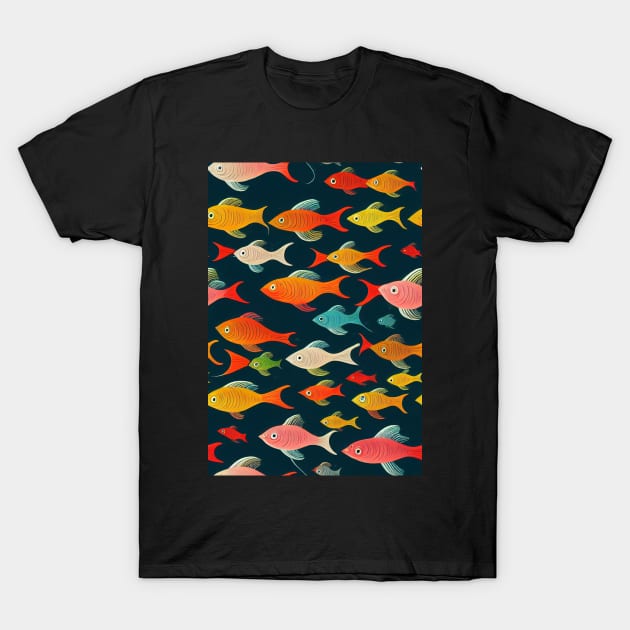 Fish pattern, a perfect gift for Anglers, Fisherman or any Nature Lover #5 T-Shirt by Endless-Designs